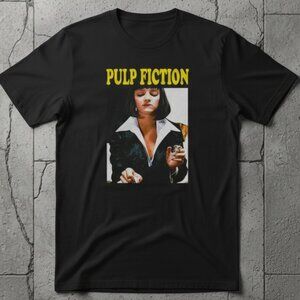 Retro 90s Crime Film Aesthetic Graphic Tee – Vintage Cult Cinema Inspired Shirt